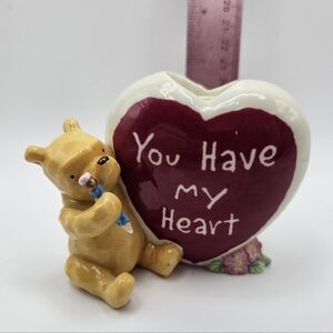 Disney Classic Winnie the Pooh Porcelain "You Have My Heart" Vase